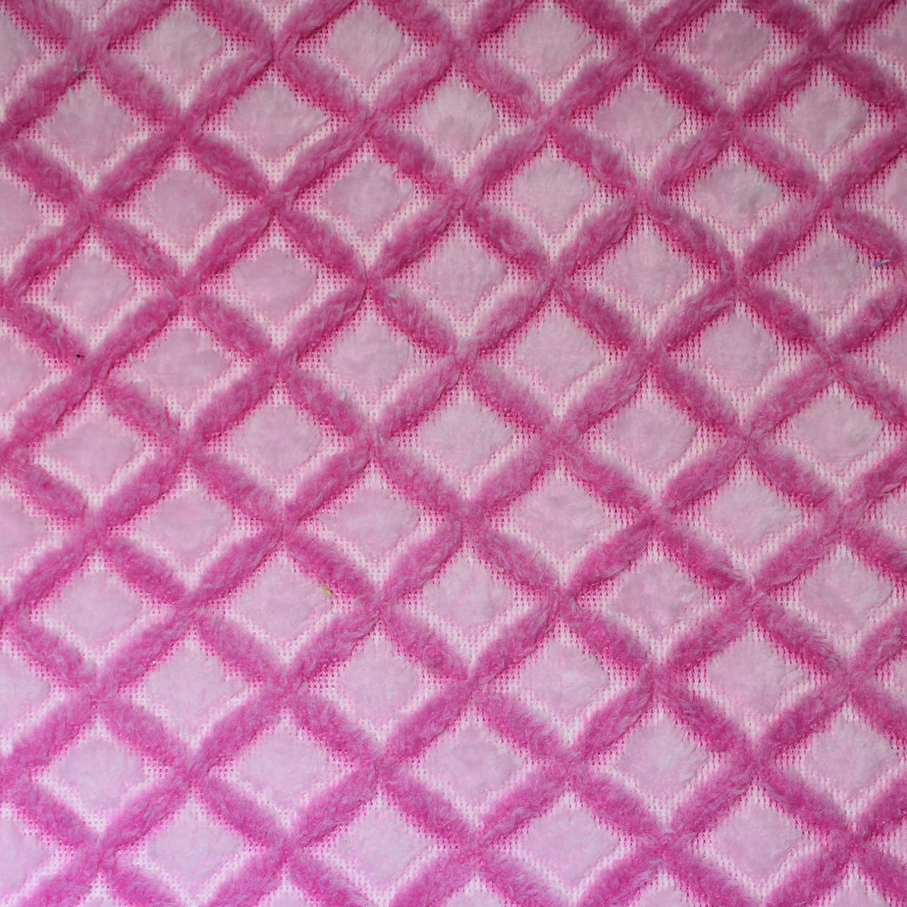 Pink Lattice Minky Fabric